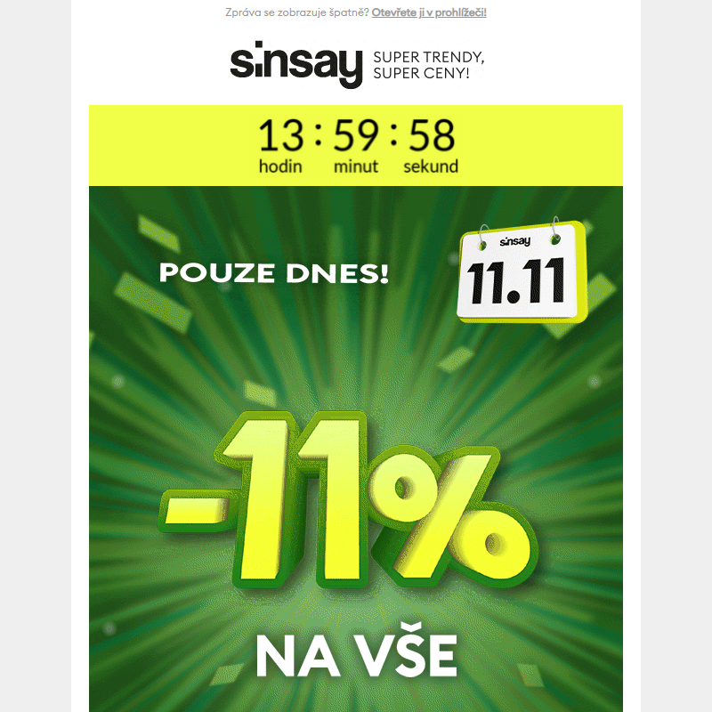 _ -11% _ NA VŠE!