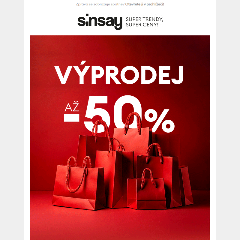 _ VÝPRODEJ až [ -50% ] _