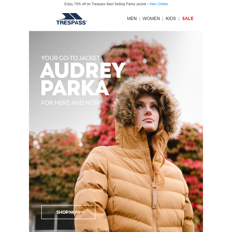 70% Off Audrey Parka Jacket