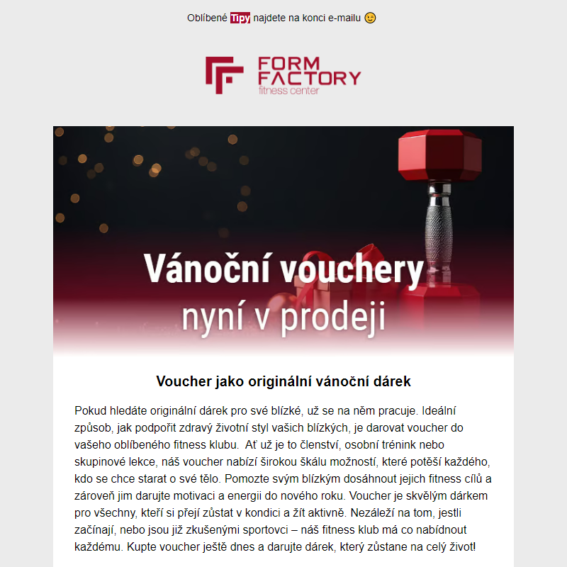 Voucher jako originální vánoční dárek