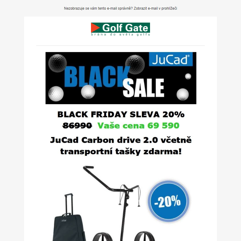 JuCad Carbon drive 2.0 se slevou 20% včetně transportní tašky zdarma!