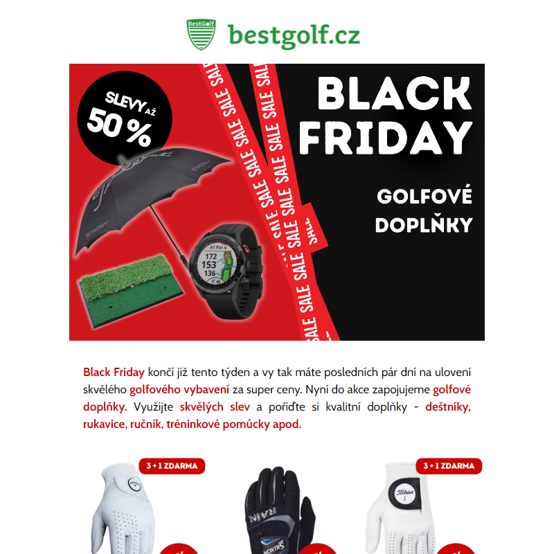 Black Friday míří do finále. Obrovské slevy na accessories.