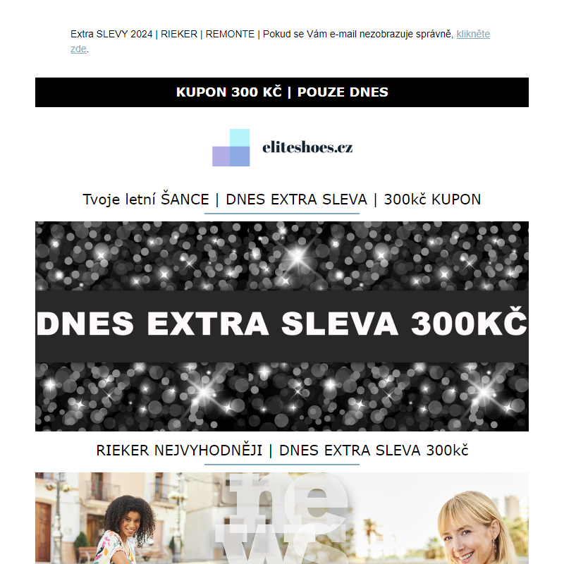 DNES EXTRA SLEVA 300 Kč na Letní OBUV