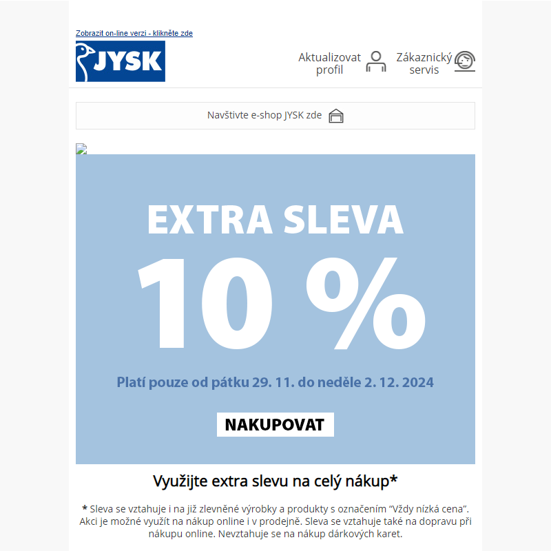 _ Extra sleva 10 % na celý nákup! 