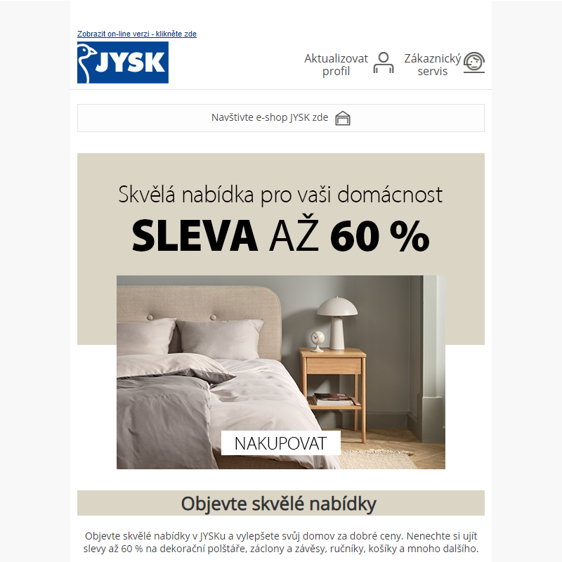 Vylepšete svůj domov - slevy až 60 % _