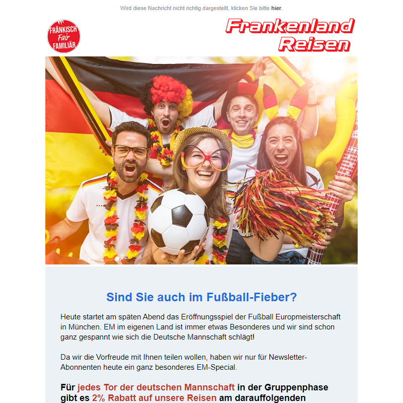 EM - FIEBER - 2% für jedes TOR der deutschen Mannschaft!