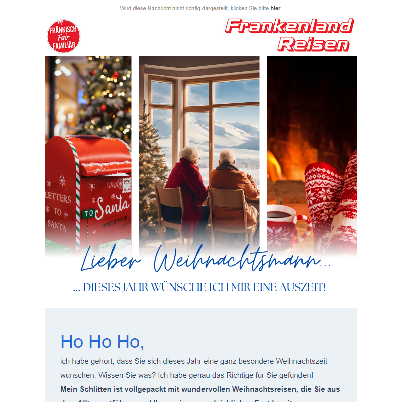 Dieses Jahr Weihnachten ganz anders feiern –  Ihre Reise zu besonderen Momenten!