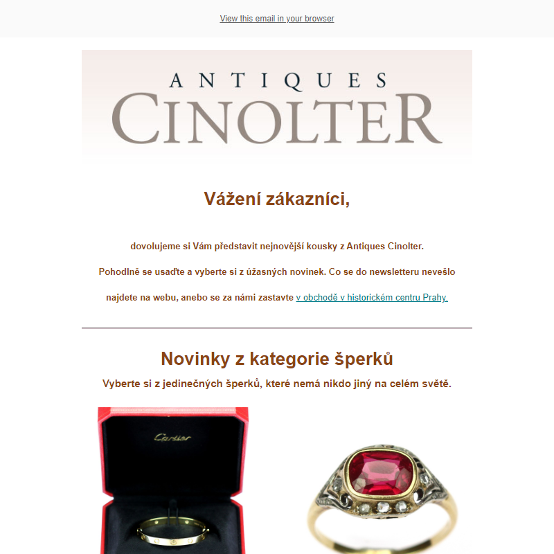 Newsletter Antiques Cinolter _