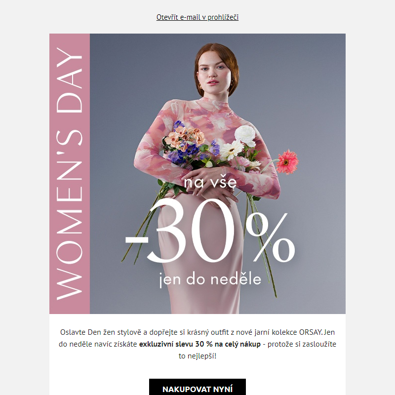 WOMEN'S DAY: -30 % na vše | Pouze 72 hodin! _