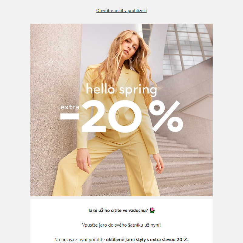 Hello Spring: extra -20 % na jarní výběr _