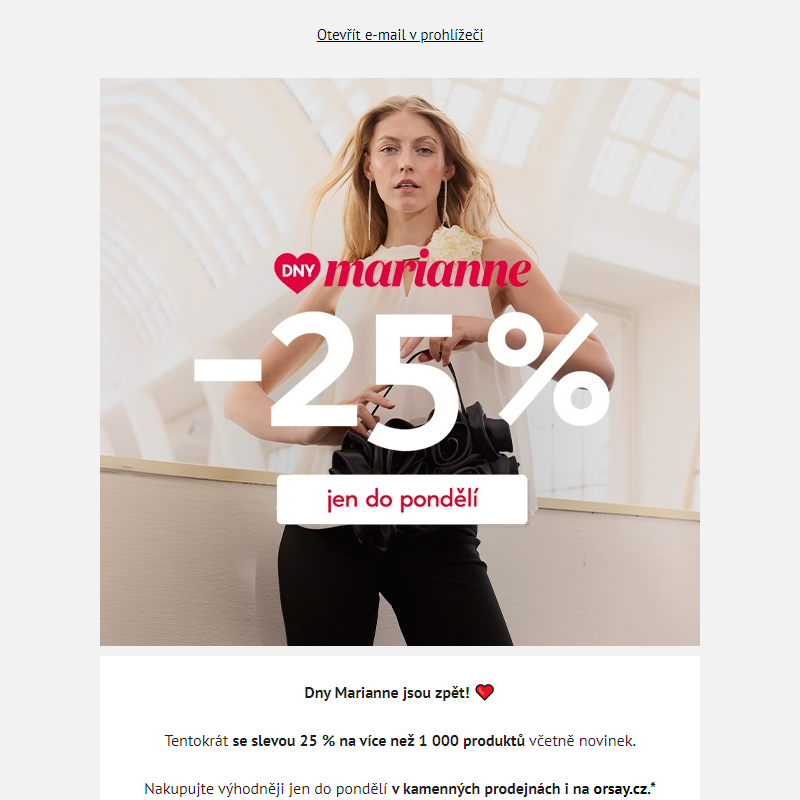 Dny Marianne: -25 % v prodejnách i online __