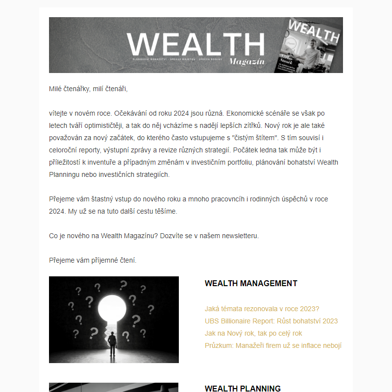 _ Wealth Magazín - WMAG News 1 / Leden