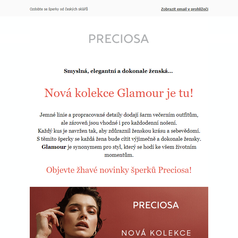 Nová kolekce šperků Glamour