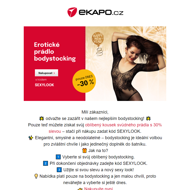 30% sleva na erotické bodystocking – jen na chvíli! __