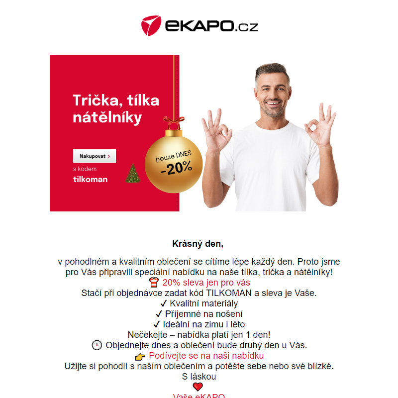 _ Pohodlí na každý den – slevový kód na 20 % _