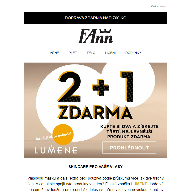 Lumene 2+1 zdarma_