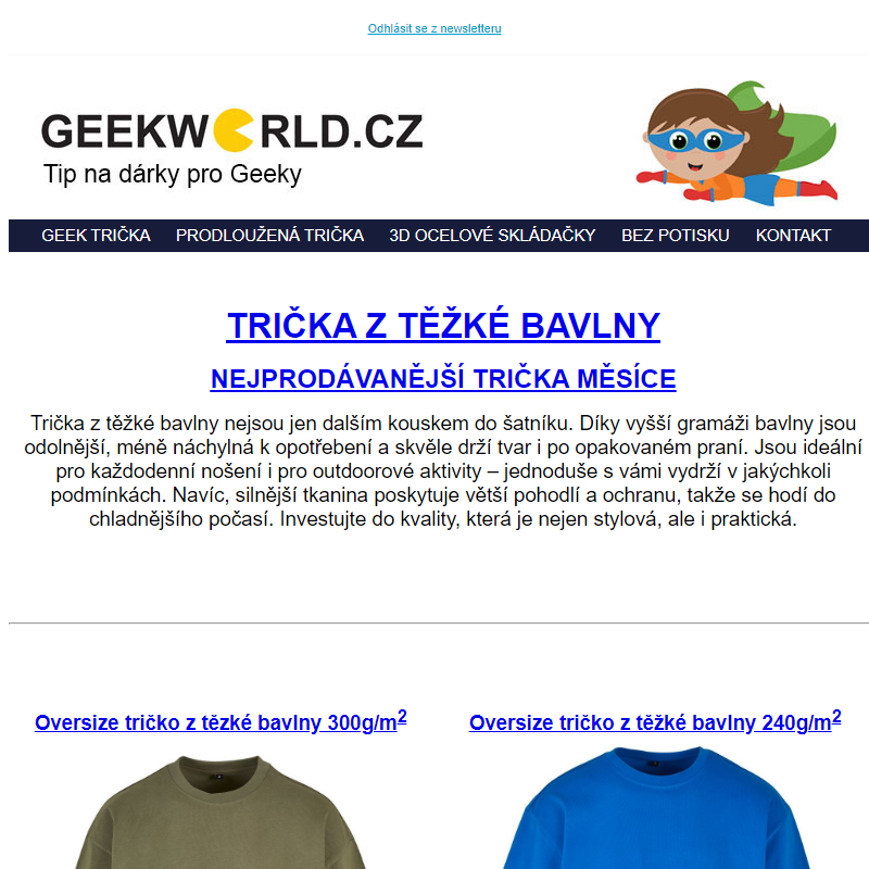 Trička z těžké bavlny - Nejprodávanější trička měsíce