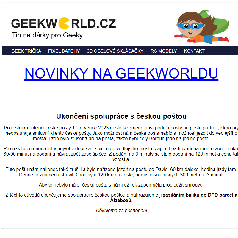 Novinky 2023 - Geek trička Geekworld.cz