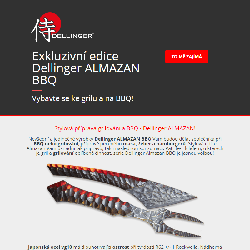 _ Designová edice pomocníků ke grilu a pro BBQ - Dellinger ALMAZAN! _