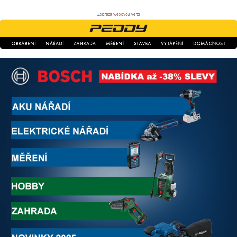 TOP profi nářadí Bosch skladem se slevou až 38% > Aku i elektrické nářadí >> NOVINKY 2025 >> S platností do 31.1.2025, nebo do vyprodání!