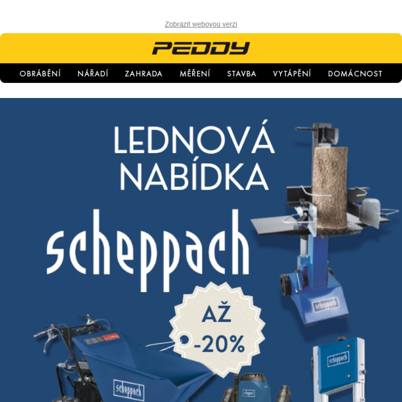 Připravte se na další sezónu s nářadím Scheppach! > Ušetřete až 20% > Platí jen do vyprodání zásob!