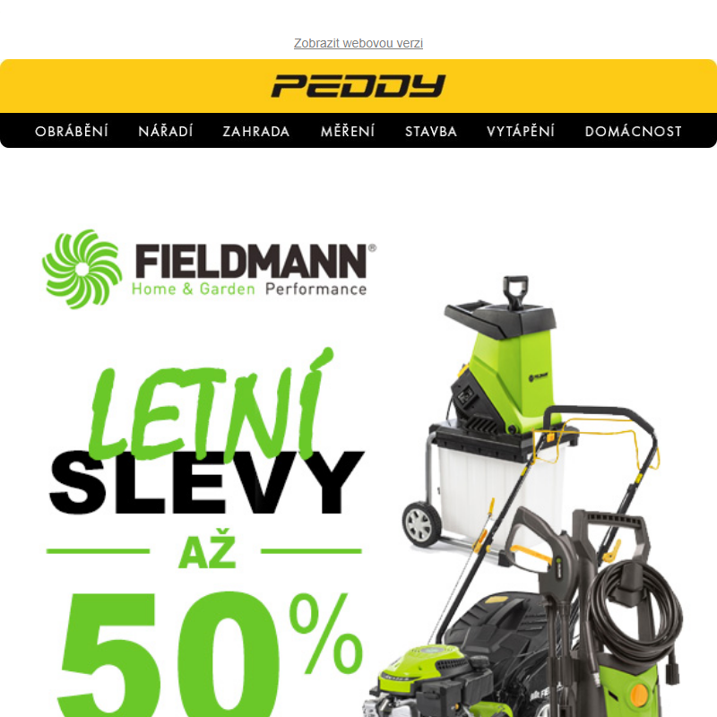 Přecenili jsme bestsellery FIELDMANN > Aku a elektrické nářadí, zahradní technika > Slevy až 50% do 31.7.2024 nebo vyprodání zásob