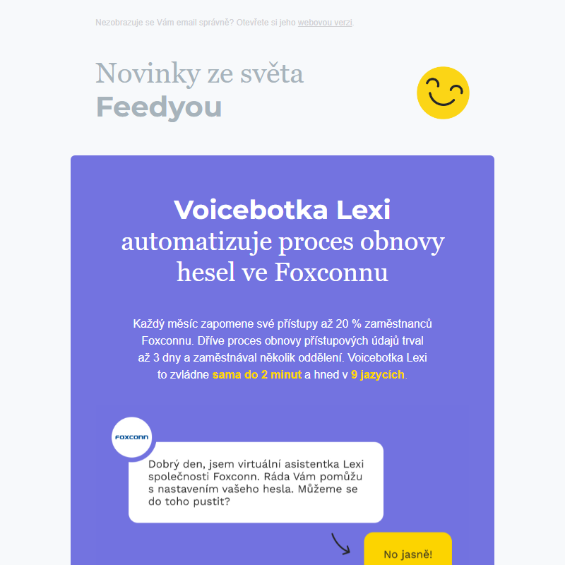 Voicebotka Lexi automatizuje proces obnovy hesel _