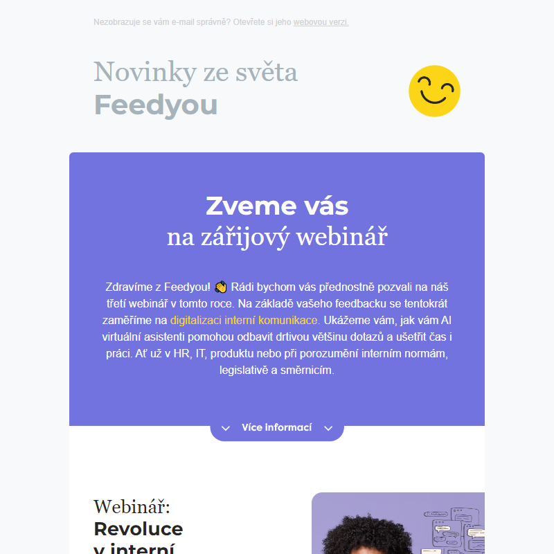 Novinky z Feedyou: Revoluce v interní komunikaci _