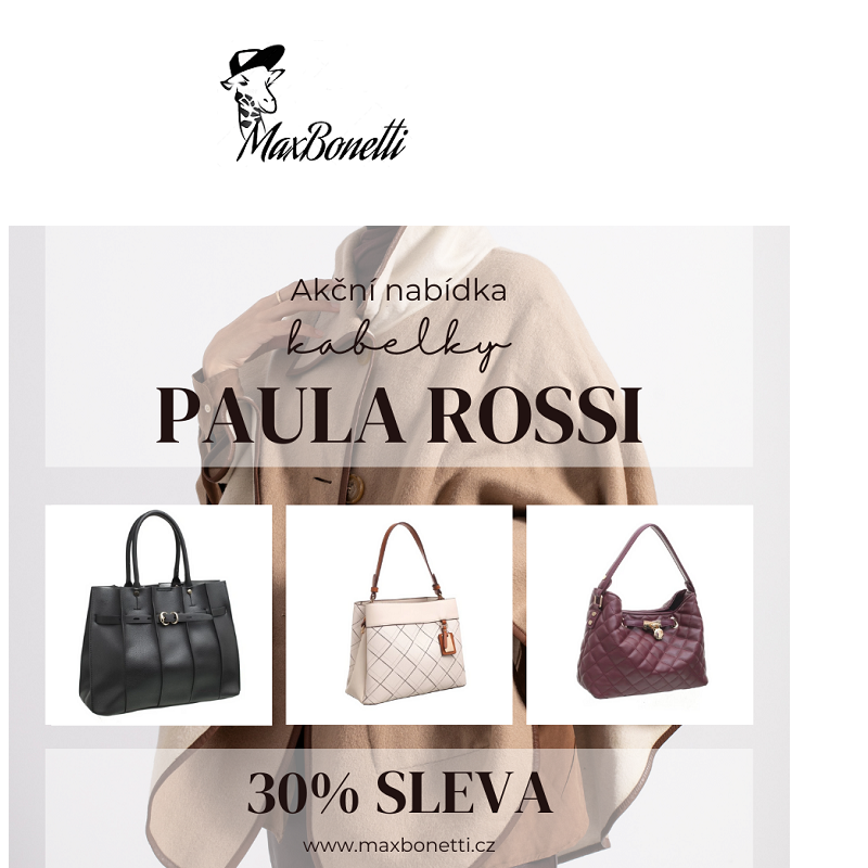 30% sleva na kabelky Paula Rossi