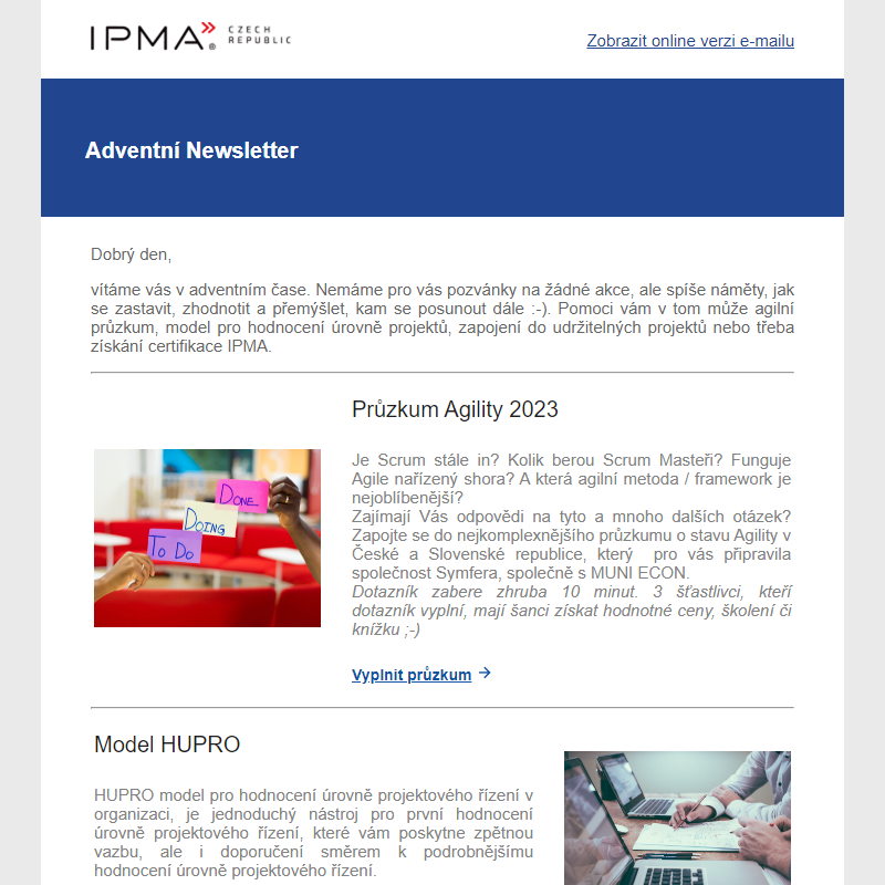 _IPMA CZ: Adventní Newsletter