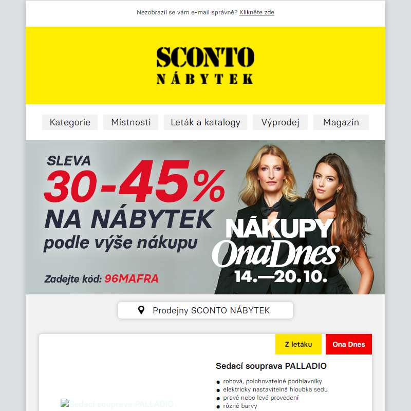 _Nákupy OnaDnes: sleva 30-45% podle výše nákupu nábytku do 20.10.!