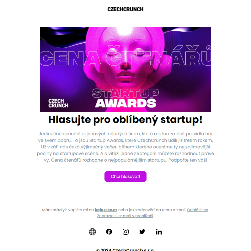 Hlasujte ve Startup Awards pro svůj oblíbený startup _