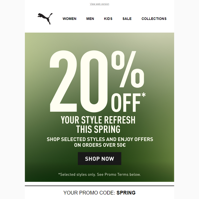 20% OFF*: Get Your Spring Style Refresh