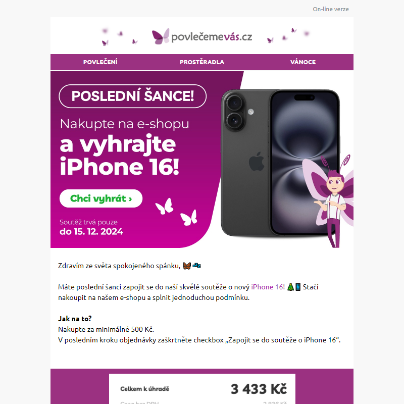 Poslední šance vyhrát nový iPhone 16! _