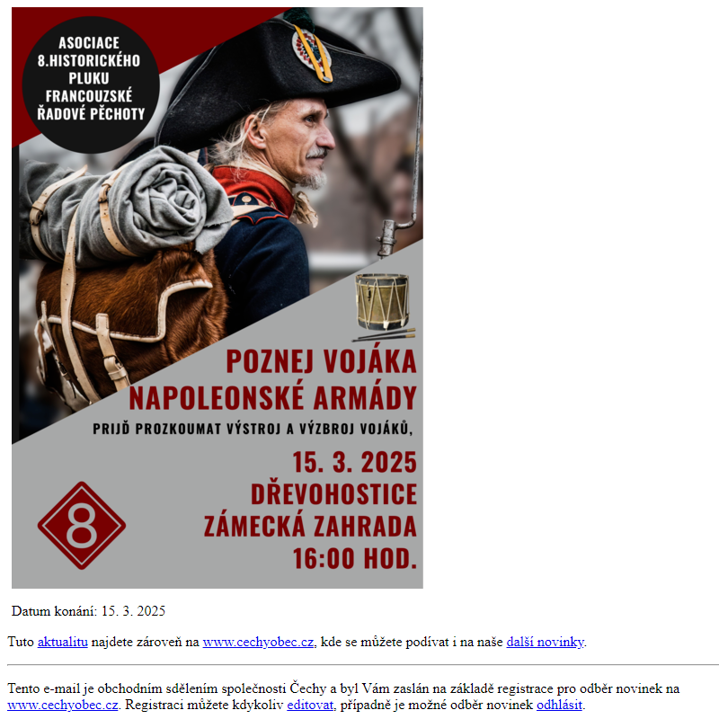 Dřevohostice - Poznej vojáka napoleonské armády
