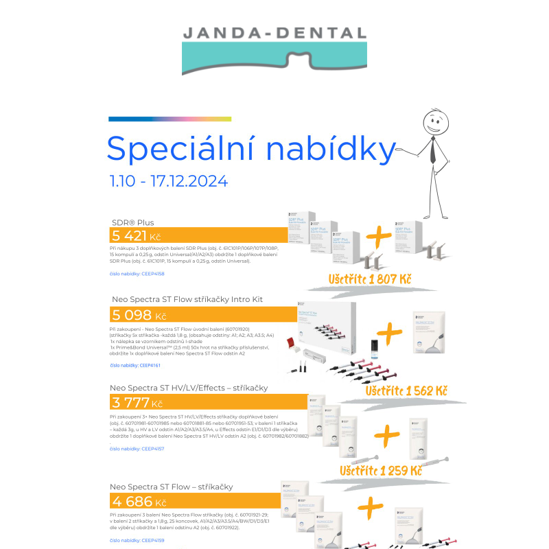 _ TIP pro Vás - nové Dentsply Sirona speciální nabídky od 1.10.2024 - mrkněte na ně...