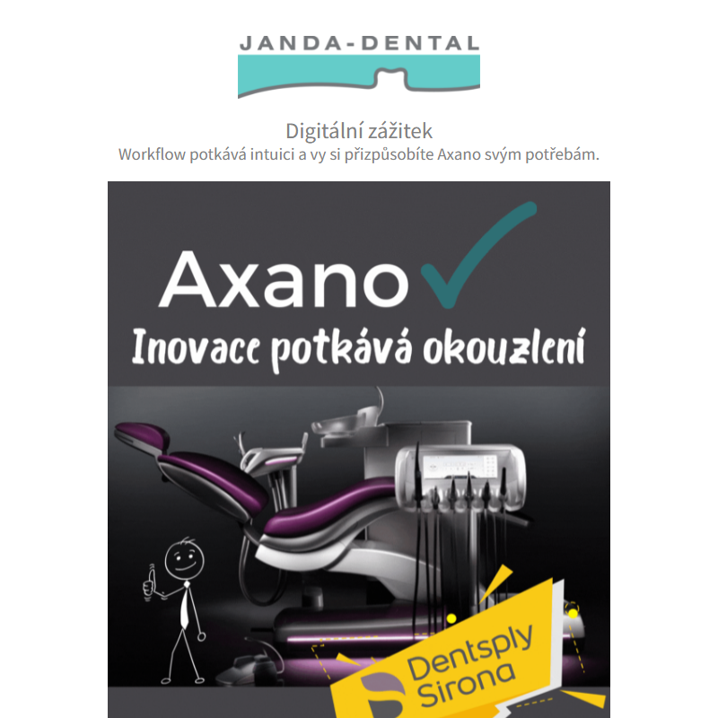 _ AXANO - nejnovější zubní souprava Dentsply Sirona - již nyní na showroomu _