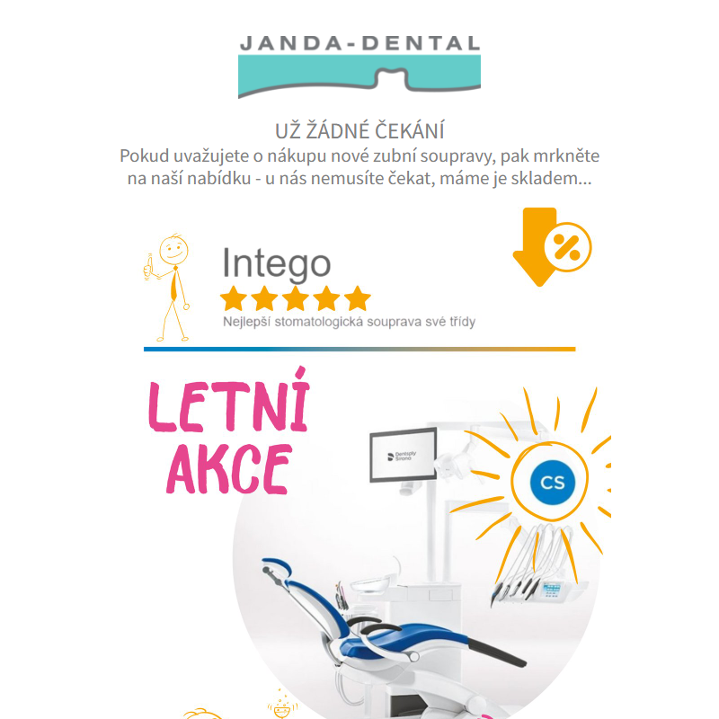 _ LETNÍ AKCE - zubní soupravy INTEGO skladem - prvotřídní kvalita, excelentní design a skvělá cena... _