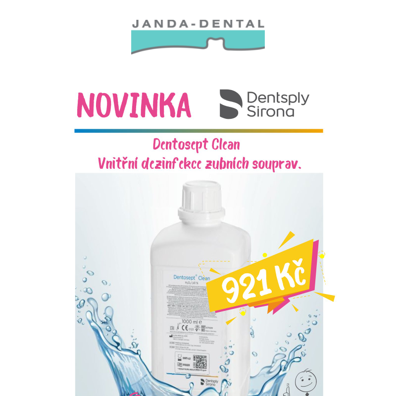 _ NOVINKA - Dentosept Clean pro efektivní čištění vodních cest zubních souprav...