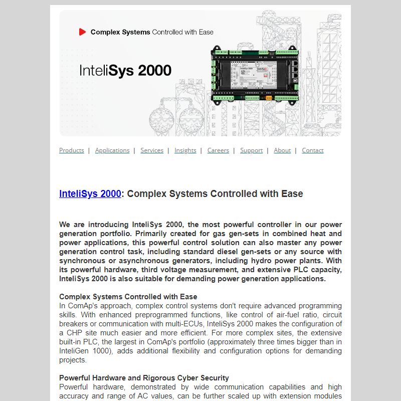 Introducing InteliSys 2000
