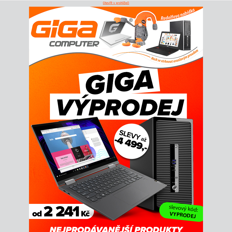 GIGA Výprodej na NTB a PC! Až – 4 499 Kč SLEVA!