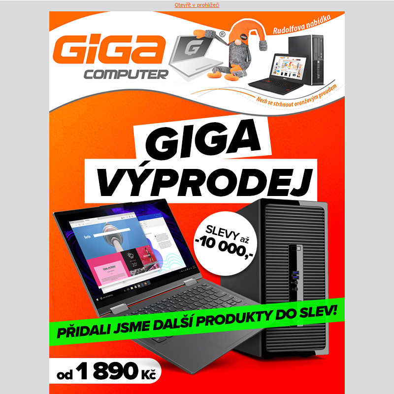 % GIGA Výprodej % Zlevnili jsme další produkty!