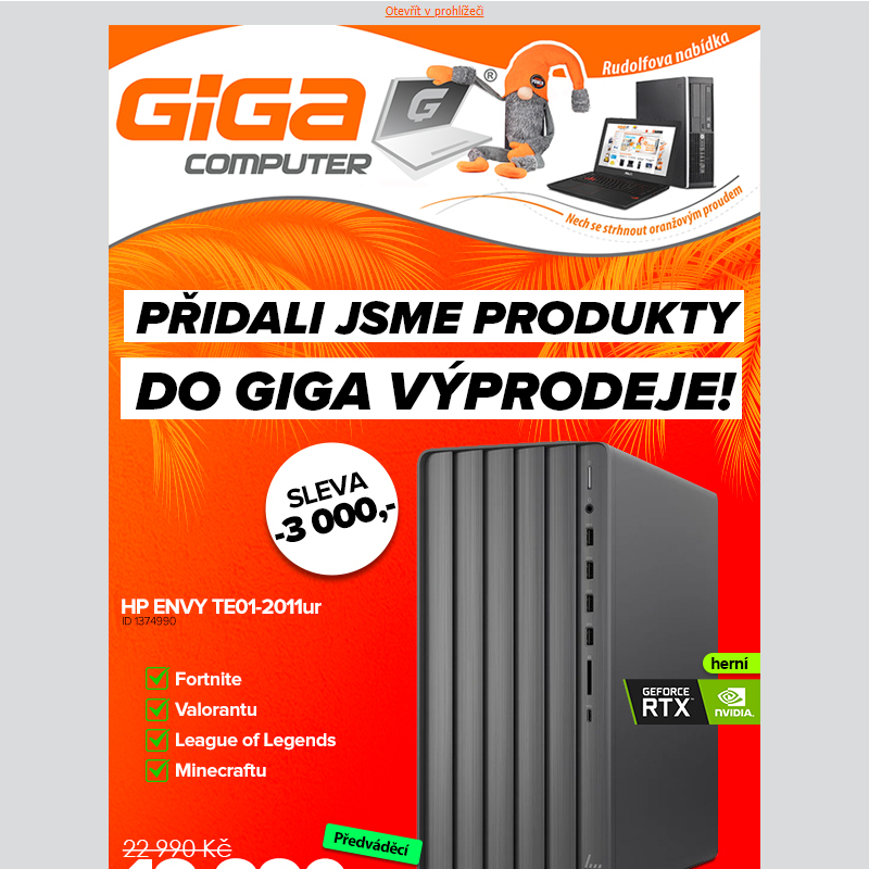 Nové produkty v GIGA Výprodeji! Další vlna slev!
