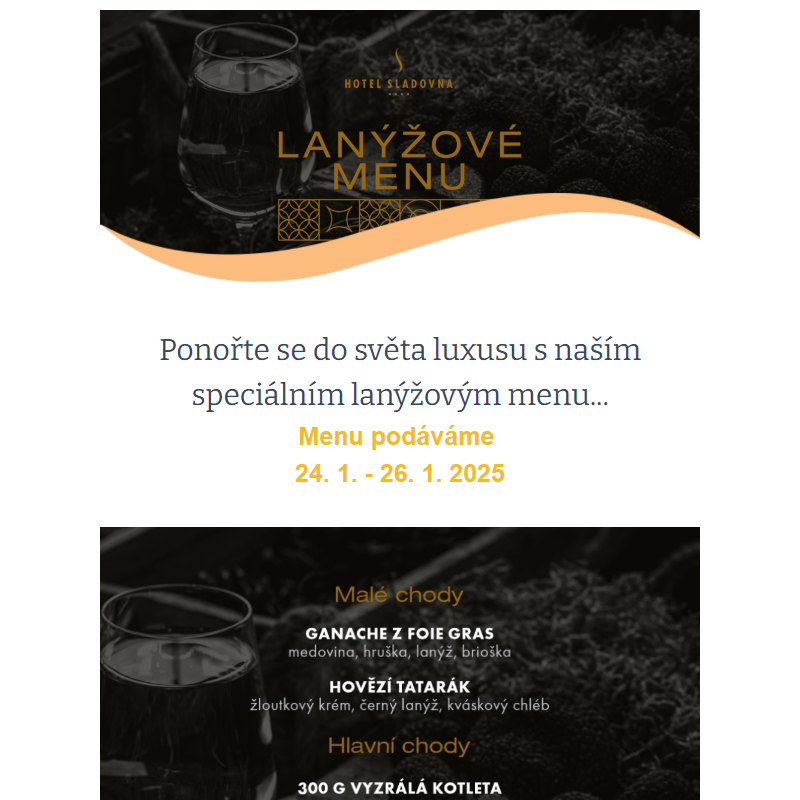 Lanýžové menu - nechejte se unášet na vlnách chutí...