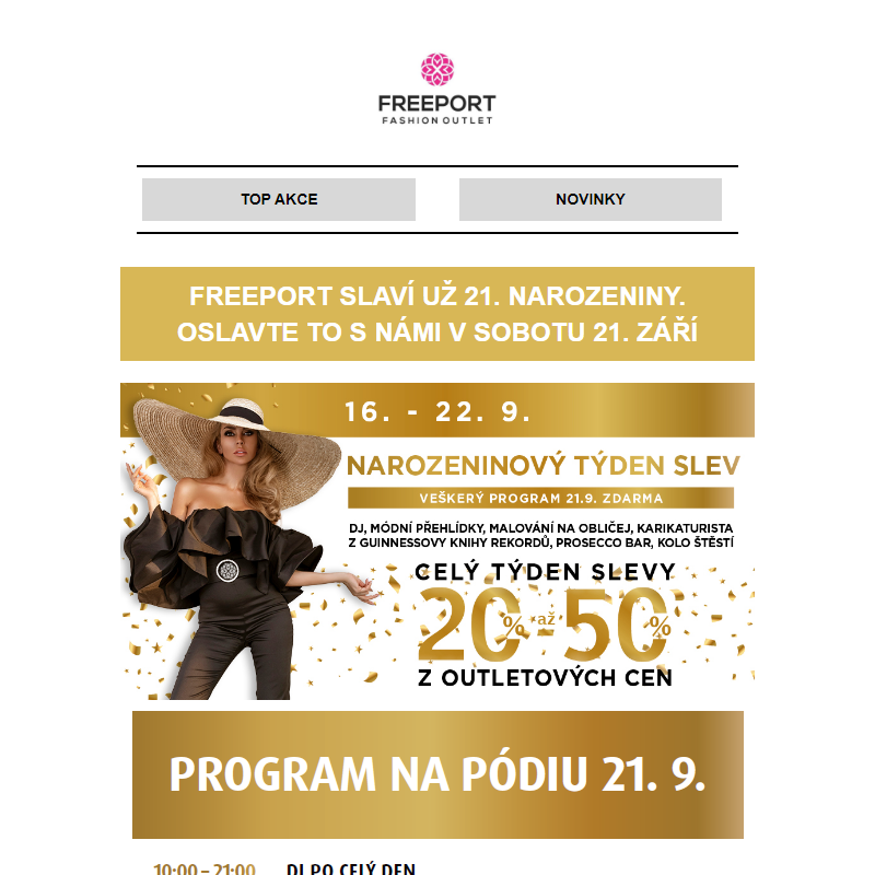 NEPROPÁSNĚTE SOBOTNÍ NAROZENINOVÝ PROGRAM!