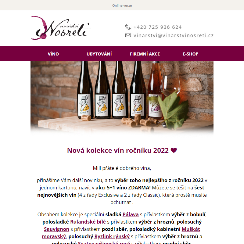 Nová kolekce vín ročníku 2022 _