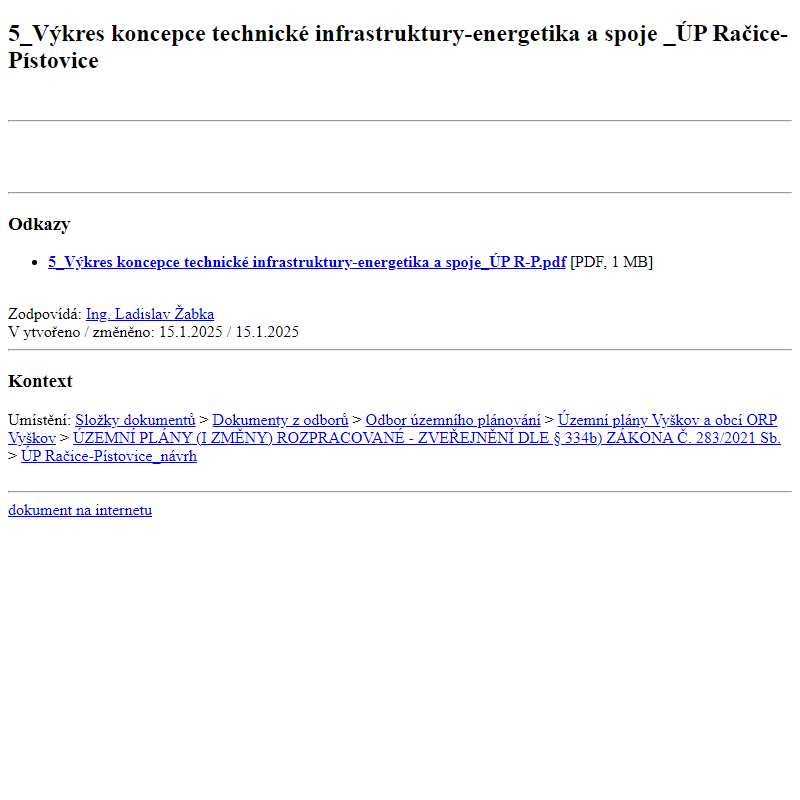 Odběr novinek ze dne 16.1.2025 - dokument 5_Výkres koncepce technické infrastruktury-energetika a spoje _ÚP Račice-Pístovice