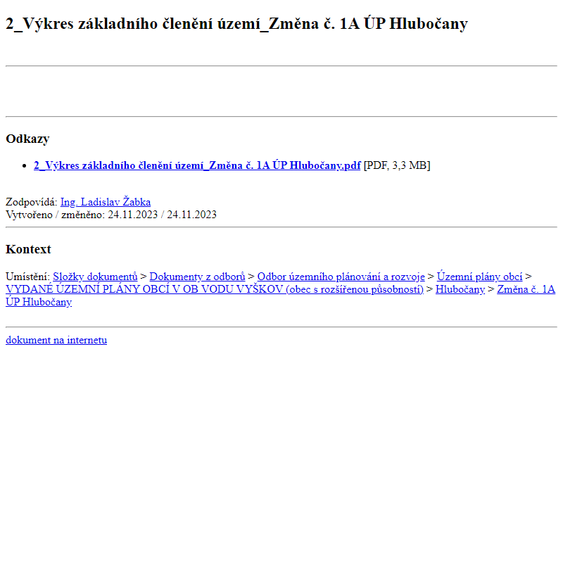 Odběr novinek ze dne 25.11.2023 - dokument 2_Výkres základního členění území_Změna č. 1A ÚP Hlubočany