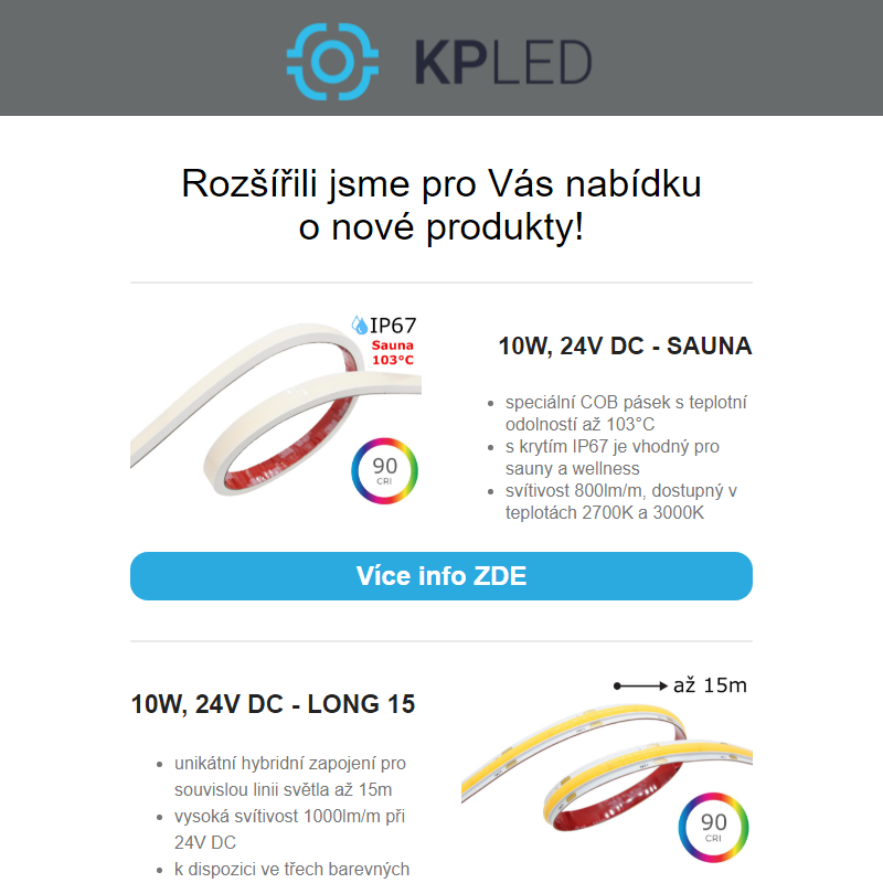 Nové LED pásky na e-shopu, Listopad 2024