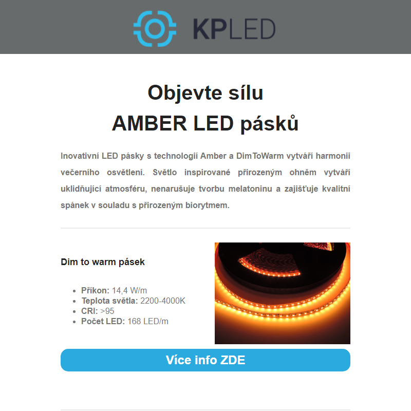 LED osvětlení pro klidný spánek a relaxaci